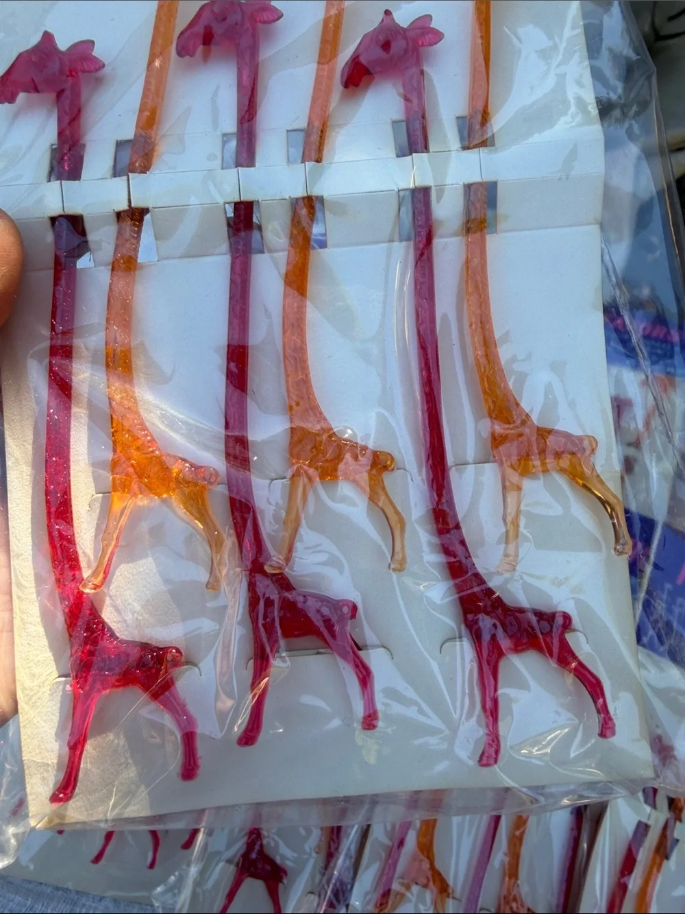 Vintage 60’s Giraffe Swizzle Sticks . New